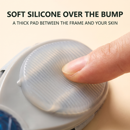 Soft silicone pad over the bump